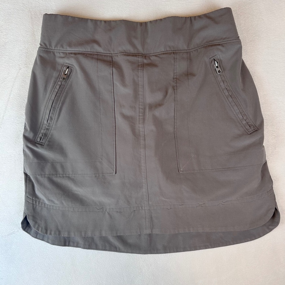 Athleta Skort Athletic Skirt Activewear Outdoor Hiking Pockets Golf Gray Size 0
